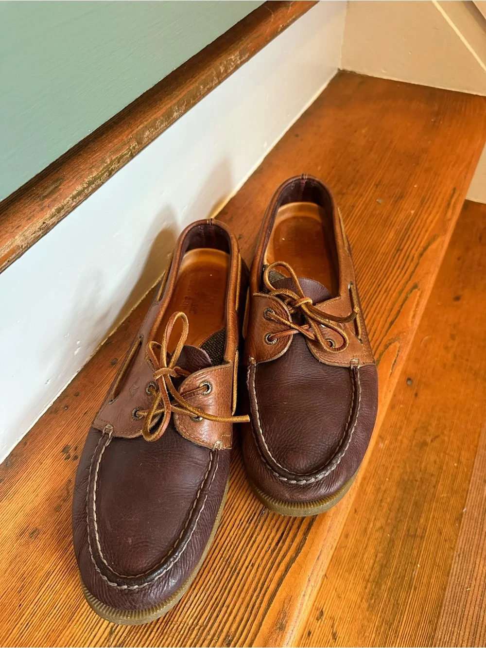 Sperry Men’s Two-Tone Gold Cup Brown Leather Boat Shoes